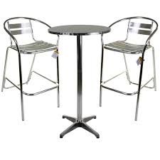 This wallpaper was upload at august 9, 2019 upload by admin in kitchen. Marko Aluminium Lightweight Chrome Bistro Bar Furniture Set High Table Stools Ebay