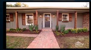 Brick Cedar Shutters And Columns Gray Siding White Trim Brick Ranch Houses Home Exterior Makeover House Exterior