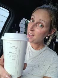 Pregnant women enjoying pumpkin spice lattes during summer