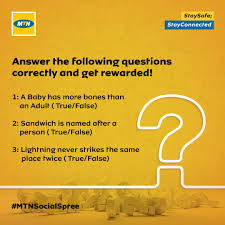 Please, try to prove me wrong i dare you. Mtn Nigeria On Twitter Airtime Up For Grabs Answer All The Trivia Questions Correctly And Get Rewarded Tag Your Friends To Participate Winners Will Be Chosen At Random Mtnsocialspree Https T Co 150tmi7lvk