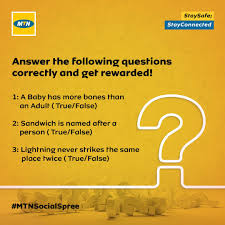 Susan shapiro barash, author of little white lies, deep dark secrets, explores the role of deception in our cultur. Mtn Nigeria On Twitter Airtime Up For Grabs Answer All The Trivia Questions Correctly And Get Rewarded Tag Your Friends To Participate Winners Will Be Chosen At Random Mtnsocialspree Https T Co Zyb0vcwipe Twitter