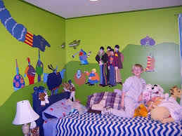 Homemydesign.com is inspiration home design, interior, bedroom, living room, kitchen, furniture, decorating, garden and. Alek S Room With Yellow Submarine Mural 06 Beatles Baby Room Beatles Room Beatles Bedroom
