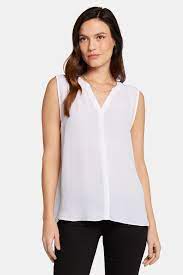 Sleeveless Pintuck Blouse