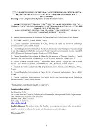 Maybe you would like to learn more about one of these? Pdf Compensation Of Pleural Mesothelioma In France Data From The French National Mesothelioma Surveillance Programme
