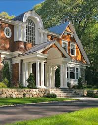 Entry Portico Entry Portico Entry Portico Entryportico New England Homes House Exterior Shingle Style Homes
