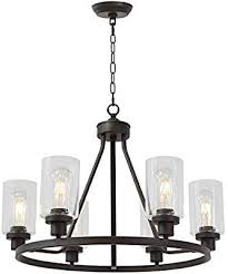Amazon Com Melucee 6 Light Glass Chandelier Farmhouse Lighting Kitchen Island Lighting Dinin Kitchen Island Lighting Glass Pendant Light Dining Room Lighting