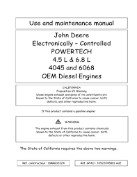 How to bleed the fuel system on a john deere tractor. Use And Maintenance Manual John Deere Electronically Manualzz