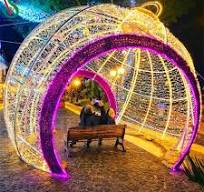 Outdoor Christmas Park Decorations LED Large Balls Motif Lights