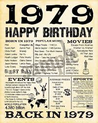 1979 Fun Facts 1979 40th Birthday For Husband Gift For Etsy Spruche Zum 40 Geburtstag 40 Geburtstag Karten Humor Geburtstag