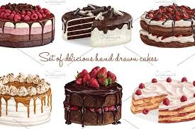 Dolce Vita Delicious Cakes Yummy Cakes Desserts Drawing Cake Drawing