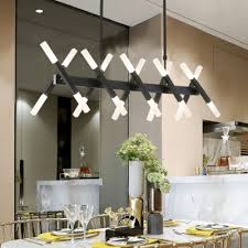 Contemporary Led Chandelier Black Metal Scissors Led Pendant Lighting Indoor Decorative Lighting 16 Light 20 Light Glass Stick Led Chandelier For Restaurant Bar Brilliard Bedroom Susuohome Com