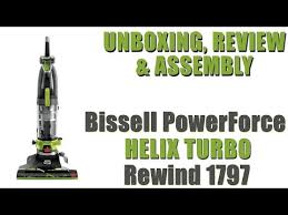 Bissell Powerforce Helix Turbo Rewind Bagless Vacuum Cleaner 1797 Review Bissell Power Force Helix Turbo Rewind 1797 Vacuum Cleaner Unboxing Review Assembly Youtube