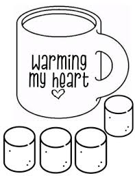 Cozy red gloves hold a mug hot cocoa vector. Hot Chocolate Mug Worksheets Teaching Resources Tpt