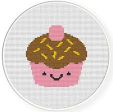 Yummy Cupcake Cross Stitch Pattern