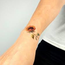 Sunflower Temporary Tattoo By Lena Fedchenko Set Of 3 Etsy In 2020 Sunflower Tattoos Small Tattoos Foot Tattoos