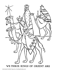 They are following the light of the christmas star and seeking the king who was born. Wise Men Coloring Page Coloring Home