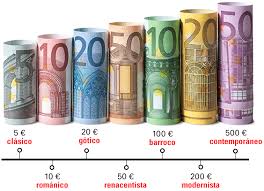 Billete de 5 euros billetes de euro recursos educativos imprimir sobres curso legal muñecas tres fichas con monedas y billetes de euro sin color, para recortar y pegar en los ejercicios de las. Estilos Arquitectonicos En Los Billetes De Euro Economipedia