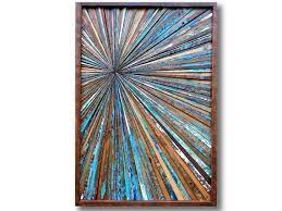 Reclaimed Wood Artwork Wall Starburst Sculpture Blue Brown White Rustic Modern Abstract Large Textured Trans Reclaimed Wood Artwork Wood Art Reclaimed Wood Art