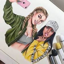 I Finally Finished This One Up What Do You Guys Think Fashiondrawing Fashionillustration Art Sketch Na Bff Drawings Drawings Of Friends Bff Pictures