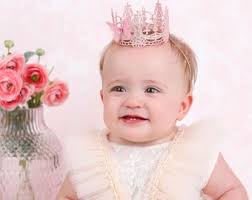 Blush First Birthday Crown