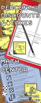Percent Discount And Percent Taxes Use Decimal And Percent Equivalency To Find Discount And Tax Amounts Consumer Math Decimals Differentiated Lesson
