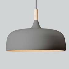 Acorn Gris Suspension Bois O48cm 399 00 Eclairage Interieur Deco Salon Scandinave Luminaire Chambre