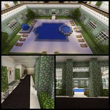 Minecraft Inside Pool Hot Tub Balcony Hallway Grill Fountain Garden Creations Minecraft Construction Minecraft Architecture Minecraft Houses