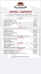 La Plantation Home Marly Le Roi Menu Prices Restaurant Reviews Facebook
