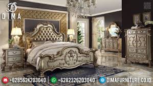 New Item 2020 Tempat Tidur Mewah Golden Champagne Furniture Jepara Classic Ttj 0432 Di 2020 Kamar Tidur Mewah Set Kamar Tidur Bed Sets