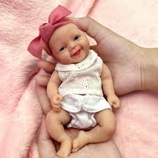Shop reborn baby dolls aliexpress Outlet 7 inch Bebe Reborn Mini High  Quality Original Realistic Full Silicone Baby Reborn Dolls Miniature Babies  Dolls for Kids Girl