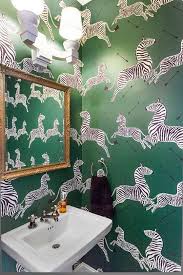 Rainbow zebra stylish bath rug. Zebra Wallpaper Yes Or No Ashlina Kaposta Powder Room Wallpaper Room Wallpaper Zebra Wallpaper