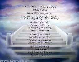 Birthday Of A Dead Loved One Quotes We Thought Of You Today Personalized Memorial Poem Gift For Deceased Loved One S Memorial Poems Father Poems Mom Birthday Quotes