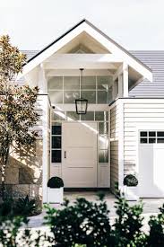 Hamptons Style Entrance Of Luxury Home In Sydney After A Full Renovation Hamptons House Exterior House Exterior Hamptons Style Homes