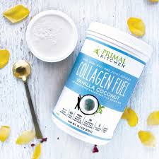 All collagen powders contain 10g of type 1 and 3 collagen. Primal Kitchen Vanilla Collegen Fuel Stephanie Lee Nutrition