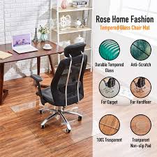 Polyurethane is strong enough to support heavy weights, soft enough to glide smoothly, and durable enough to outlast your chair. Amazon Com Tempered Glass Chair Mat 36 46 1 5 Inch Thick Office Chair Mat Carpet Hardwood Floor Chair Mats For Carpeted Floor Chair Mat For Hardwood Floor Desk Chair Mat 4 Anti Slip
