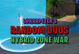 Zone wars keeps getting better and better with innovators like zeroyahero, he has consistently put out great maps like his most. Random Duos Hybrid Zone War No Setup Required Team Chat All Chat After Death Real Storm Customizable Random Loadout Speed Loot Forced Respawn Fortnitecompetitive