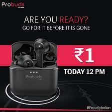 For a limited time only starting on june 24th, users can buy probuds for re 1 (yes, you read that right) on flipkart, amazon, and lava's official store. Uvvsvfbyhav1fm