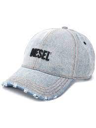 Diesel Distressed Embroidered Logo Baseball Cap Farfetch Baseball Cap Embroidered Logo Cap