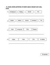 110 Latihan Bm Tahun 1 Ideas Bahasa Melayu Tatabahasa Kertas Kerja Prasekolah