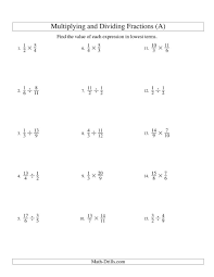 The Multiplying And Dividing Fractions A Math Worksheet From The Fractions Wo Math Fractions Worksheets Multiplying Fractions Worksheets Fractions Worksheets
