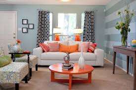 An accent wall is simply an area of a room that has a different color or decoration than the other walls. Striped Accent Wall In Eclectic Living Room Hgtv