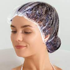 Blue Donuts Disposable Shower Caps 100 Pieces Clear Plastic Shower Hair Caps Continue To The Product At The Image Link Hair Shower Cap Dyed Hair Hair Curlers