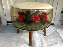 Rare Vintage Inflatable Terrarium Foot Stool Ottoman Super Cool Mid Century Modern Furniture Furniture Accessories Kitchen Art