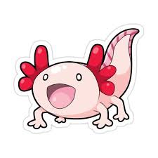 Start with a 'u' shape at a small angle. Screaming Axolotl Sticker By Keith Montalbo In 2021 Cute Animal Drawings Kawaii Axolotl Cute Drawings