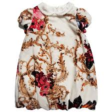 فستان أطفال ماركة روبيرتو Floral Velvet Dress Kids Fashion Dresses