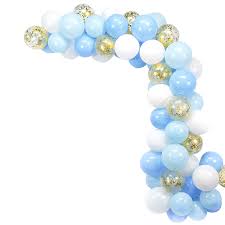 Kit arche de ballons blancs pour mariage, anniversaire ou baptême pour réaliser facilement votre guirlande de ballons de baudruche. Arche De Ballon Organique Bleu Or Hollyparty Com