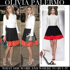 Olivia Palermo In Dress With White Top With Black And Red Skirt Fashion Winter Fashion 2014 Olivia Palermo Style Winter