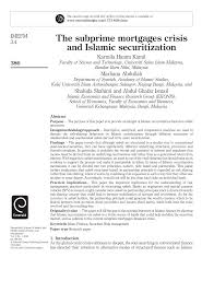 Formerly known as kolej universiti islam malaysia (english: Pdf The Subprime Mortgages Crisis And Islamic Securitization