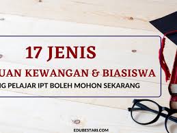 Bantuan pelajaran march 25, 2019. 17 Jenis Bantuan Kewangan Biasiswa Pelajar Ipt Yang Anda Boleh Mohon Sekarang Edu Bestari