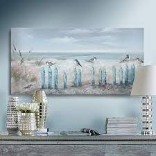 Your living room wall stock images are ready. Amatop 3 Piece Wall Art Hand Painted Framed Flower Oil Painting On Canvas Gallery Wrapped Modern Floral Artwork For In 2021 Beach Wall Art Ocean Wall Art Bird Canvas